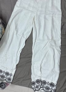 White Embroidered Co ord Set