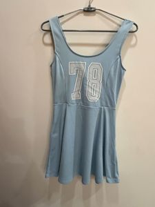 H&amp;M Light Blue Sleeveless Mini Dress