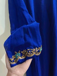 Elegant Royal Blue Embellished Kurta Set