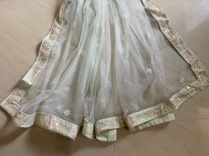 pastel green lehenga