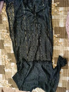 Tiered Black Skirt with kurti