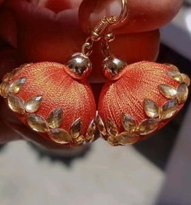 Handmade thread jhumka