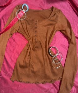 Henley top Y2K