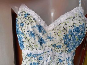 Floral Cami Top with Lace Trim