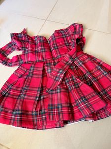 Adorable Red Plaid Baby Dress