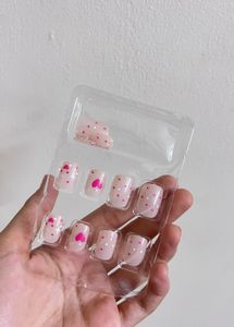 Cute Pink Polka Dot Press-On Nails