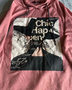 Max Pink Graphic Print Hoodie❣️