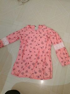 Pink Floral Print Top