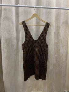 Checkered Pinafore Dress