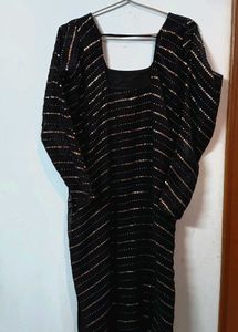 Sparkling Black Sequined Kurti