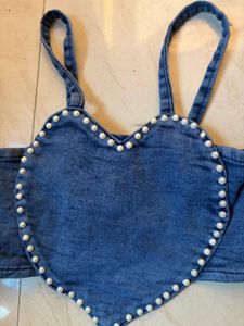 Adorable Denim Heart Outfit