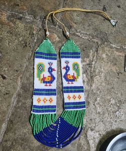 Handmade Beaded Peacock Necklace