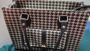 Chic Houndstooth Tote Bag