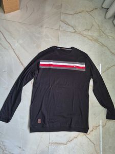 Men's Stylish Long Sleeve Black T-Shirt