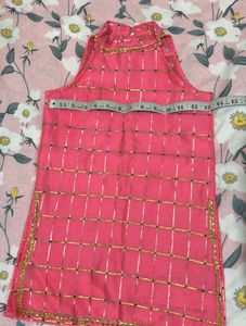 Pink Sharara Suit Set For Girl 6-8 Yrs