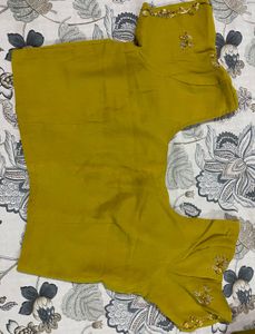 Elegant Yellow Embroidered Saree