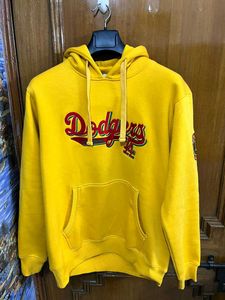 NIKE LA DODGERS MUSTARD YELLOW HOODIE L(40)