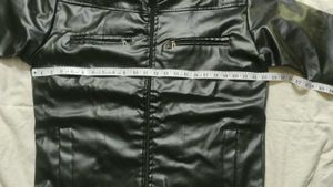 Men's Black Faux Leather Jacket for Men
