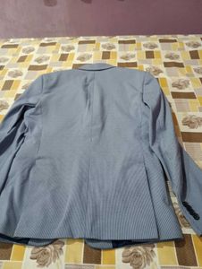 Men's Grey Pinstripe Blazer