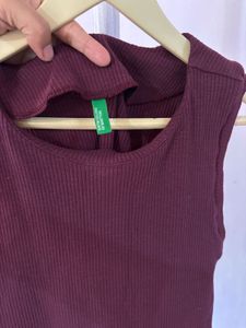 ❌Sale❌UCB Brand Burgundy Ribbed Bodycon Dress