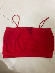 Red Strappy Seamless Bralette