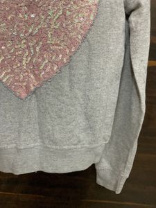 Forever 21 Cute Heart Sequin Sweatshirt