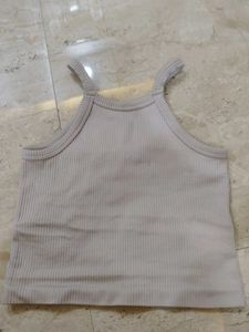 Ribbed Tank Top Xs light grey