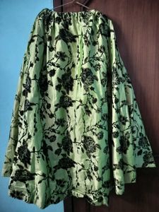 Vintage Floral Print Maxi Skirt