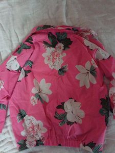 Vibrant Floral Print Twist Front Blouse