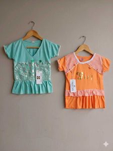 Cute Girls' Tops (Set of 2)