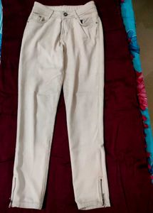 Women Off-White Zipper Detail jeans Pants
