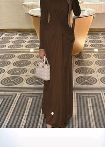 Elegant Brown Maxi Dress