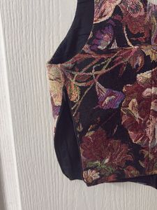 Embroidered Jacquard Corset Top