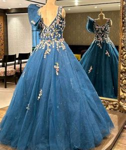 Stunning Blue Embellished Gown