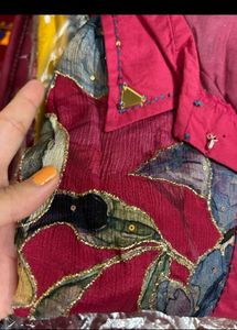 Beautiful Floral Print and embroidered shirt