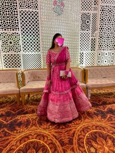 Stunning Pink Embellished Lehenga Set