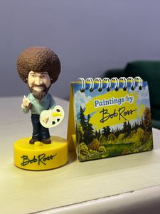 Bob Ross Bobblehead &amp; Painting Flipbook