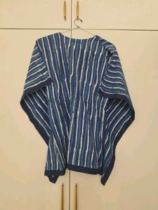 Blue Striped Kaftan Kurta