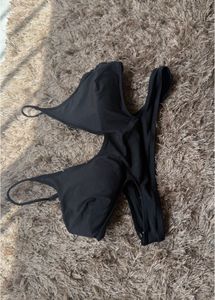 Black Cut-Out Sports Bra