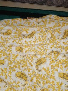 Yellow Paisley Print Kurta