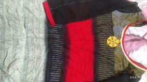 Black And Red Kurta Set