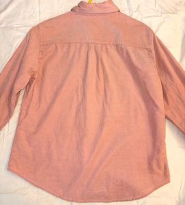 Vintage Dusty Pink Corduroy Button-Up Shirt