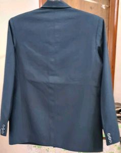 Partywear Navy Blue woollen Blazer style coat