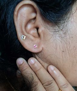Elegant Stud Earrings with Clear Stones