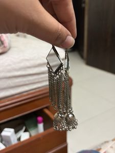 Mirror Jhumka Earrings