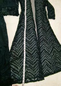 Black Sequin party wear Jacket dress