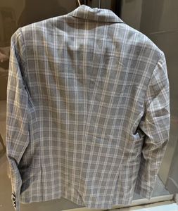 Men's Grey Plaid Blazer