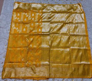 New Elegant Yellow Silk Saree