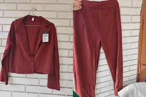 Maroon Blazer & Pants Set