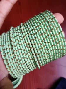 Sea Green Colour Metal Bangles